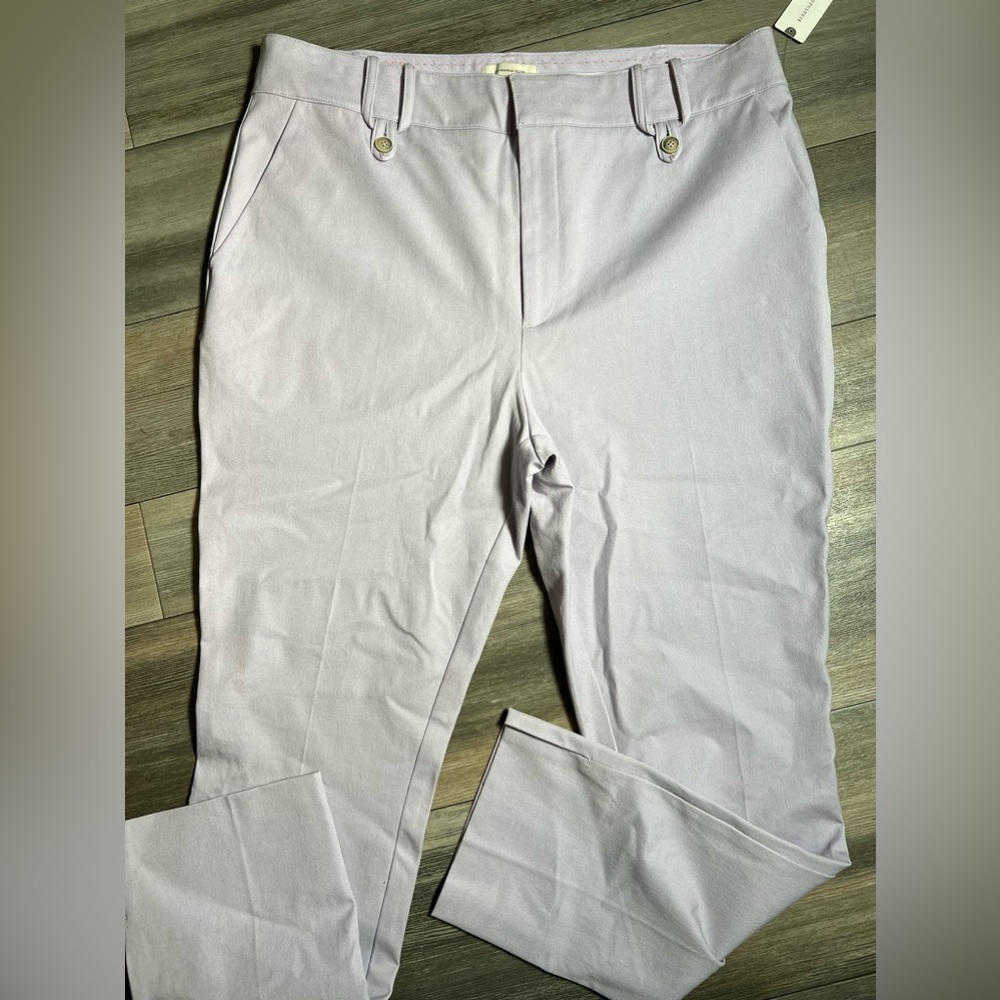 NWT Anthropologie The Essential Slim Lavender Pants- 14‎